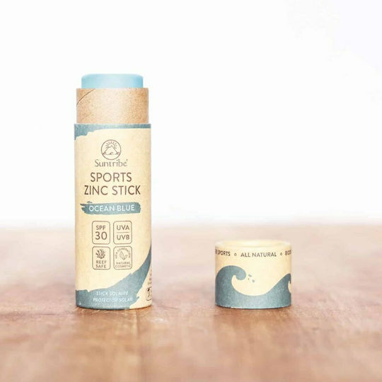 Suntribe Active Sports Zinc Blue Mineral Αδιάβροχο Αντηλιακό Stick Προσώπου SPF30 30gr