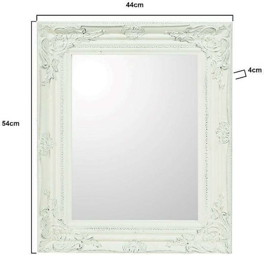 Inart 3-95-261-0112 Καθρέπτης Ορθογώνιος Λευκός 54x44cm Inart 3-95-261-0112 Καθρέπτης Ορθογώνιος Λευκός 54x44cm