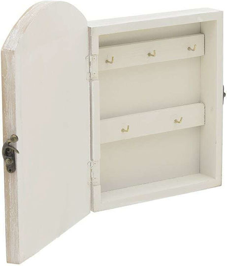 Inart Agățătoare Chei Din Lemn Trandafir Maro 5 Compartimente 17x5x24cm Inart Agățătoare Chei Din Lemn Trandafir Maro 5 Compartimente 17x5x24cm