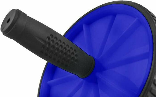 Iso Trade Iso Abdominal Wheel Black with Anti-Slip Handles & Mat