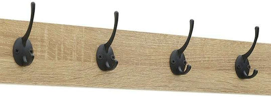 Entry Furniture with Hanger & Shoe Rack Black / Natural 60x40x175cm