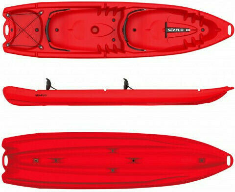 Seaflo Duorum 0201-40014 Plastic Kayak Sea 2 People Red με Κουπιά