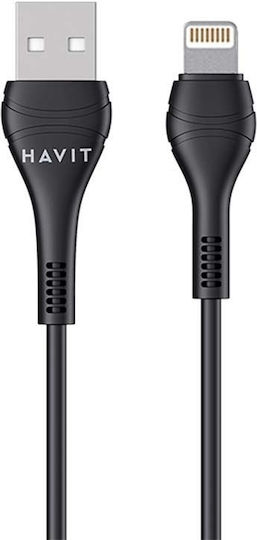 Havit CB6160 Редовна USB-A към Lightning кабел Черен 1м (21.08.0019)