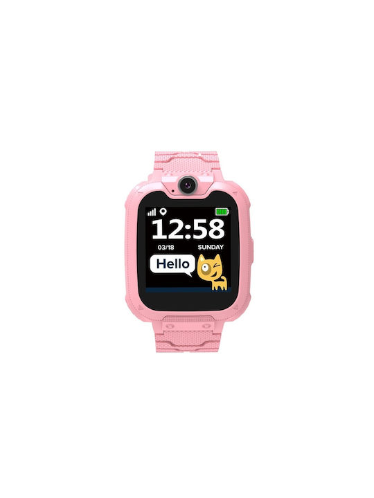 Canyon Tony Παιδικό Smartwatch με Λουράκι από Καουτσούκ/Πλαστικό Ροζ