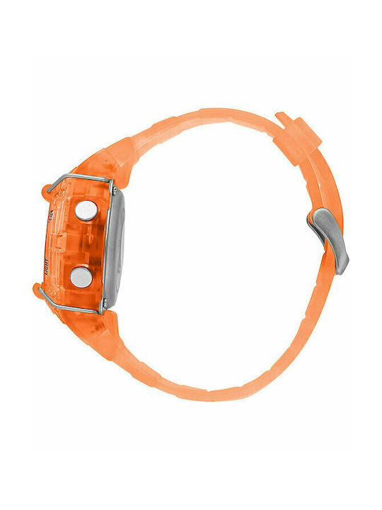 Sector Ex-05 Digital Watch with Orange Rubber Strap