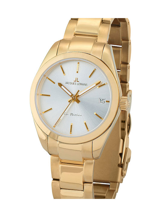 Jacques Lemans La Passion Watch Chronograph with Gold Metal Bracelet