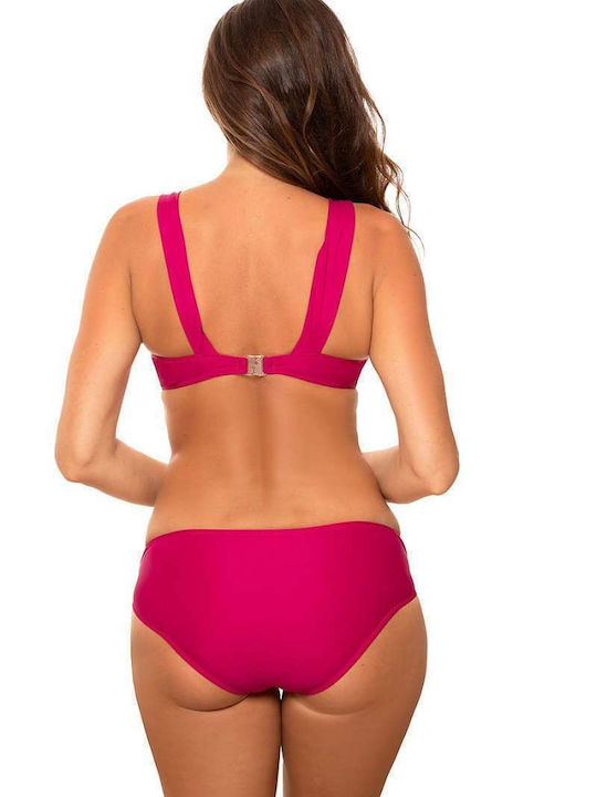 Marko Padded Underwire Bikini Set Top & Slip Bottom Fuchsia