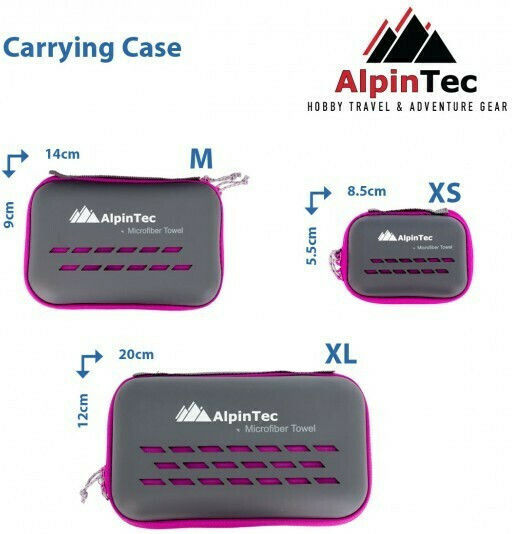 AlpinPro DryFast Microfiber Face Towel in Case Gray 50x30cm