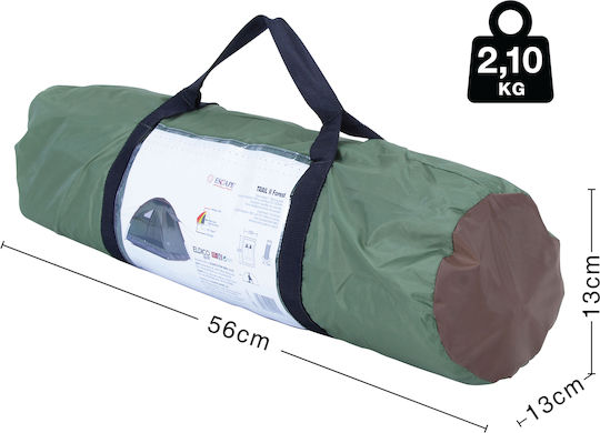 Escape Trail II Summer Camping Tent Igloo Khaki for 2 People 205x150x110cm