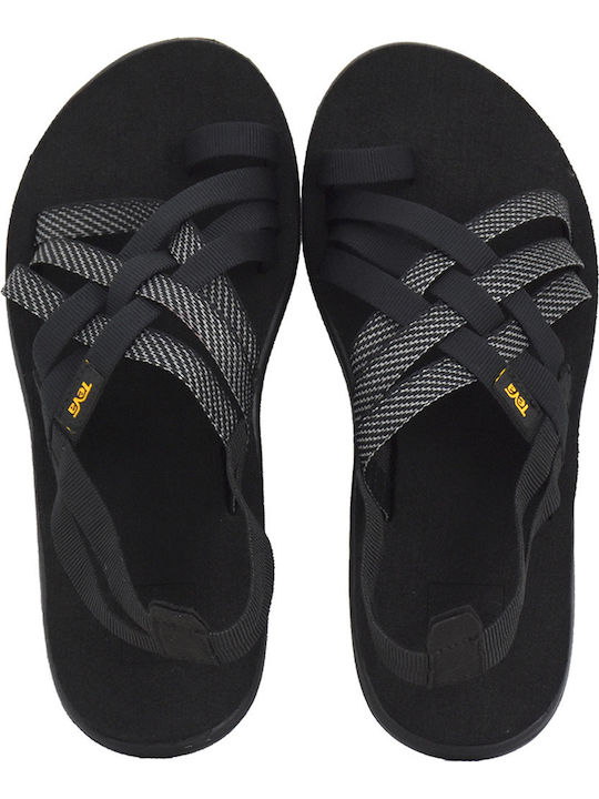 Voya Strappy Women's Flat Sandals Sporty Black