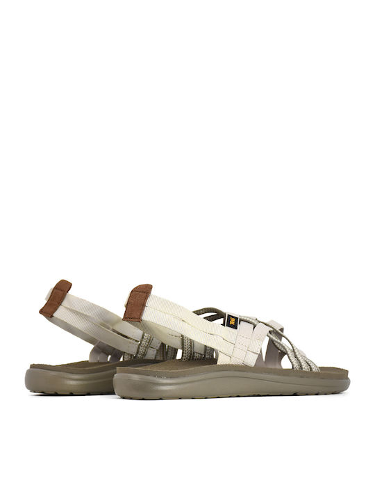 Voya Strappy Women's Flat Sandals Sporty White