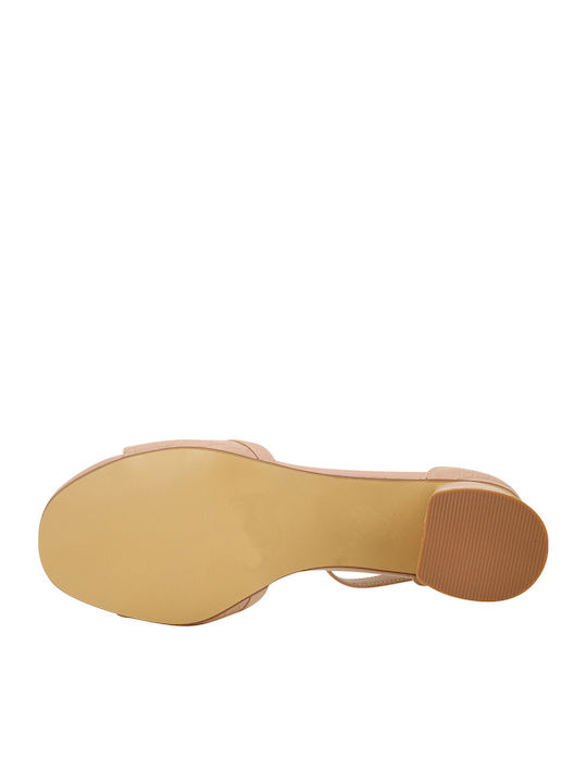 Leather Sandals Beige