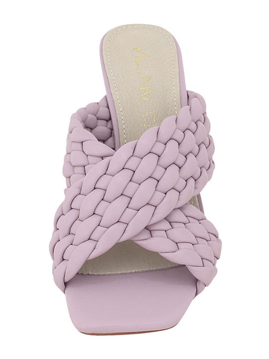 Leder Sandalen Lila