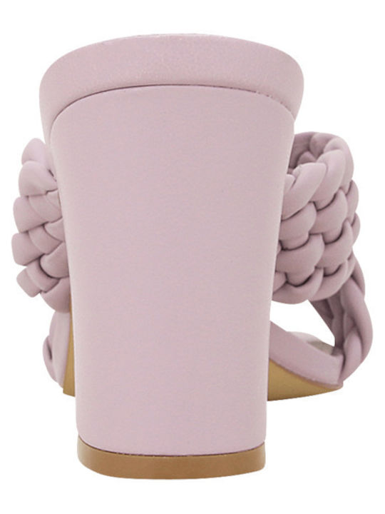 Leder Sandalen Lila