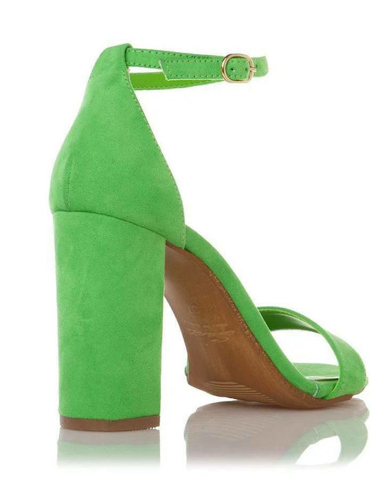 Suede Sandals Green