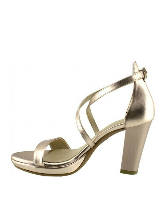 Leather Sandals Rose Gold