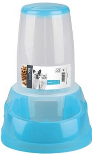 M-Pets Automat Plastic Bol cu recipient Mâncare & Apă pentru Câine & Pisică 2.5lt în Culoare Albastru