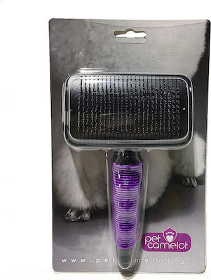 Pet Camelot Slicker Large Dog Brush for Hair Cleaning Αυτοκαθαριζόμενη