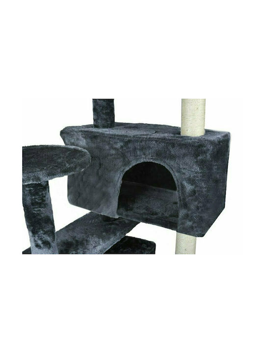 Malatec Ονυχοδρόμιο Γατόδεντρο Γκρι 7 επιπέδων 49x49x120εκ.