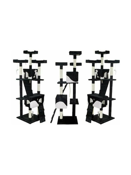 Scratching Post Cat Trees Black 5 levels 49x49x170cm