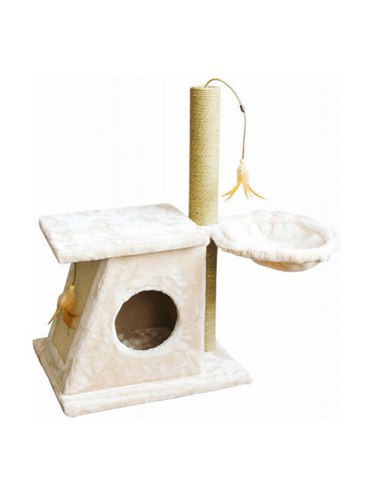 Pawise Venus Cat Scratching Post Cat Tree In Beige Colour 47x40x72 cm PW