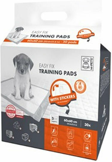 M-Pets Easy Fix Επιδαπέδια Πάνα Σκύλου με Αυτοκόλλητο 60x60cm 30τμχ