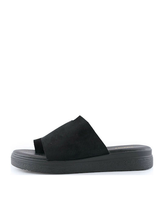 Flache Sandalen für Damen Anatomisch in Schwarz Farbe