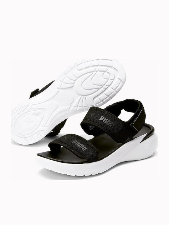 Women's Flat Sandals Sporty in Black Color