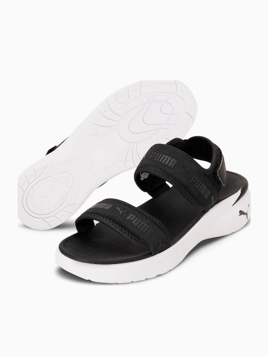 Women's Flat Sandals Sporty in Black Color