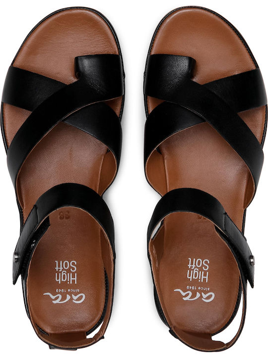 Women's Flat Sandals Anatomic with Strap in Black Color