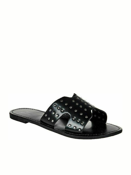 Elenross Women's Flat Sandals in Black Color