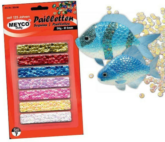 Meyco Σετ Πούλιες 7 Χρώματα 6mm 50gr Πολύχρωμο 6mm 50gr