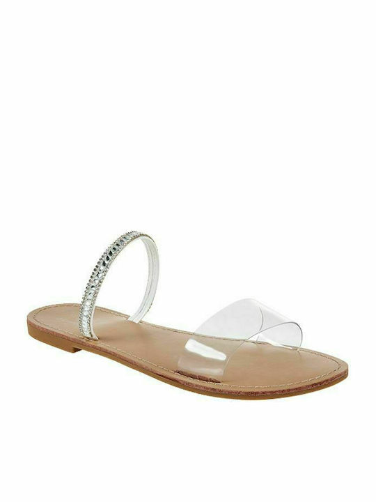 Elenross Women's Flat Sandals in White Color