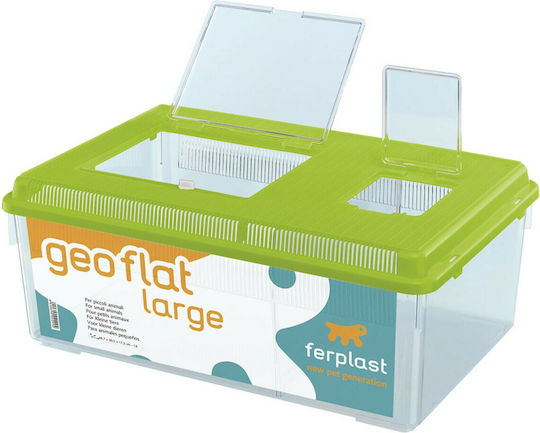 Ferplast Geo Flat Fish Aquarium Capacity 4lt with 35.5x23.5x16.5cm Red
