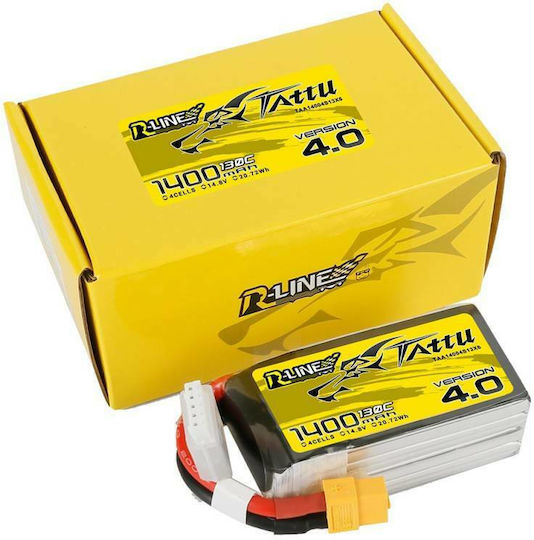 Tattu R-Line V4 Μπαταρία Li-Po 14.8V 1400mAh 130C 4S XT60 για Τηλεκατευθυνόμενο