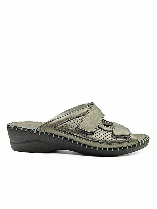 Naturelle 30242N Women's Flat Sandals Anatomic in Gray Color