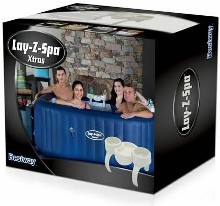 Bestway Αξεσουάρ Πισίνας Θήκη Στήριξης για Ποτήρια & Αξεσουάρ Jacuzzi από Πλαστικό 20x34x23εκ. Λευκό