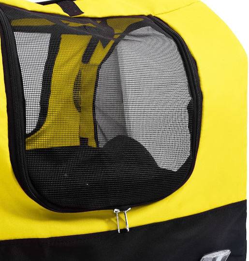 vidaXL Fahrradanhänger für Hunde Gelb L143xB63.5xH103cm.