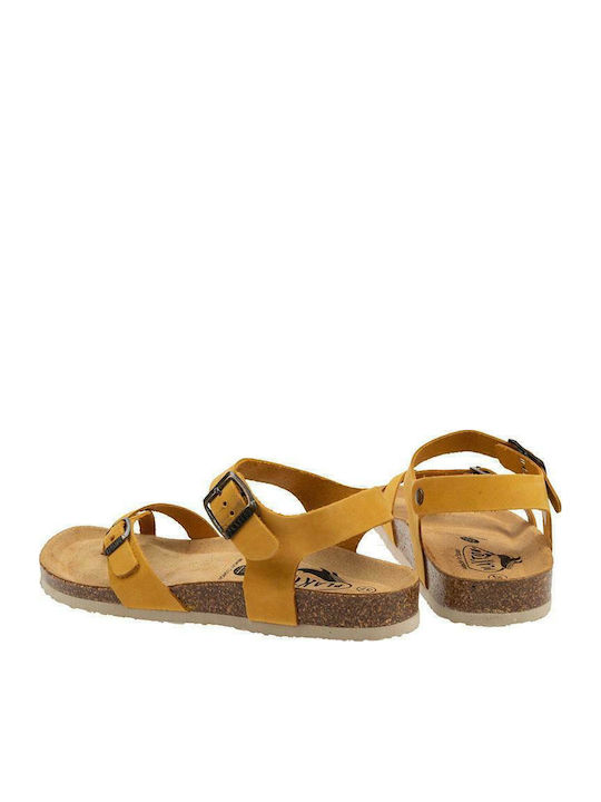 Leather Women's Flat Sandals Anatomic with Strap Mayo