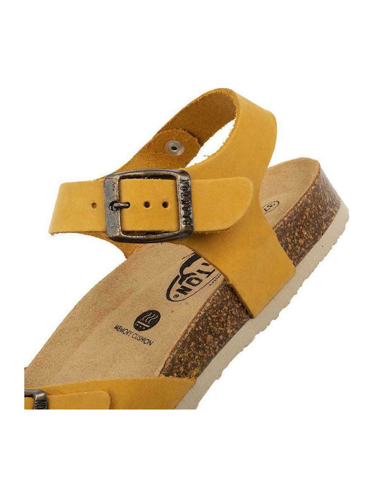 Leather Women's Flat Sandals Anatomic with Strap Mayo