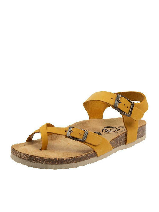 Leather Women's Flat Sandals Anatomic with Strap Mayo