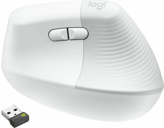 Logitech Lift for Business Ασύρματο Εργονομικό Bluetooth Vertical Ποντίκι Off-White