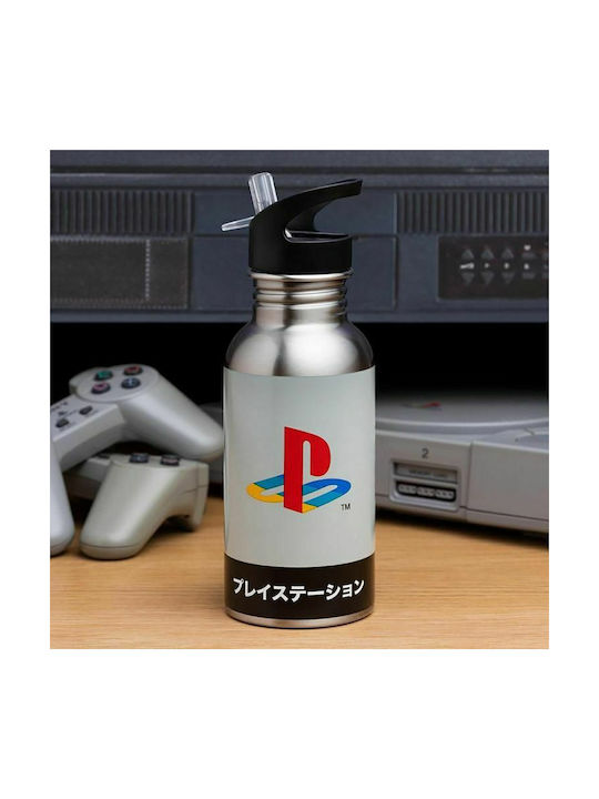 Paladone Playstation Wasserflasche Aluminium 500ml Silber
