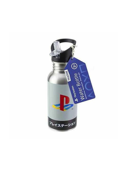 Paladone Playstation Wasserflasche Aluminium 500ml Silber