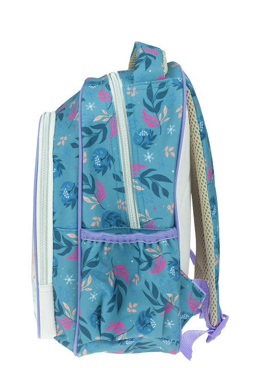 Gim Frozen School Backpack For Kindergarten With Water Bottle Holder Blue
