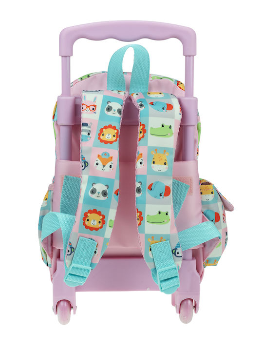 Fisher Price Mini Girafa Ghiozdan Școlar Troler Grădinița în culoarea Roz 12Litri