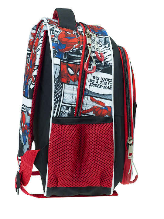 Gim Spiderman School Bag Backpack Kindergarten Red with Water Bottle Holder 12Liters