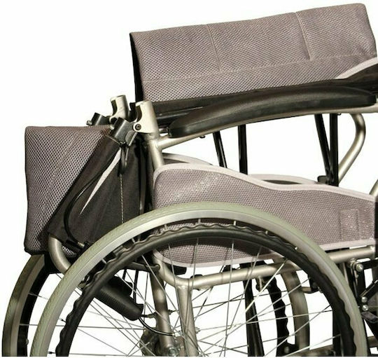 Antar Αναπηρικό Αμαξίδιο 22" Απλού Τύπου με Απλή Πλάτη 46cm AT52301 Γκρι
