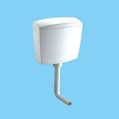 Export CR Wandmontiert Kunststoff Toiletten-Spülung Rechteckig Weiß