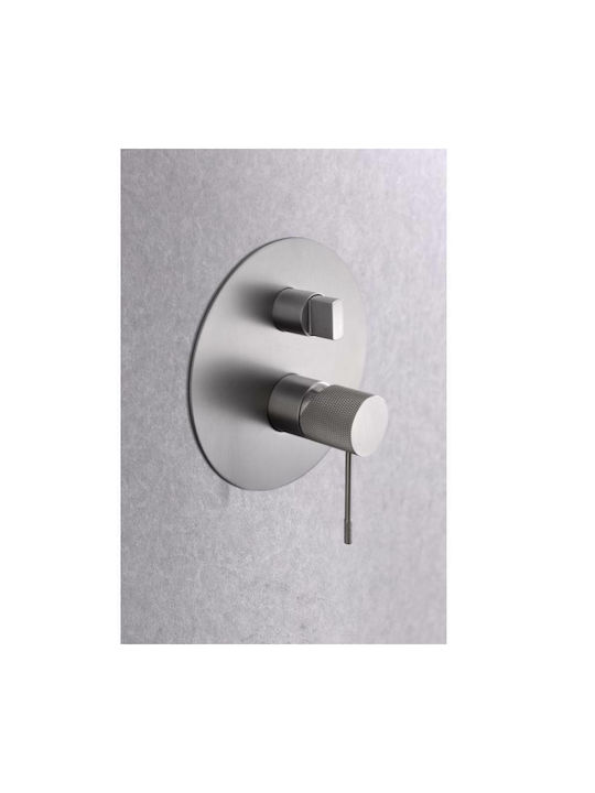 Imex Built-In Showerhead Set with 2 Exits Nickel Brushed